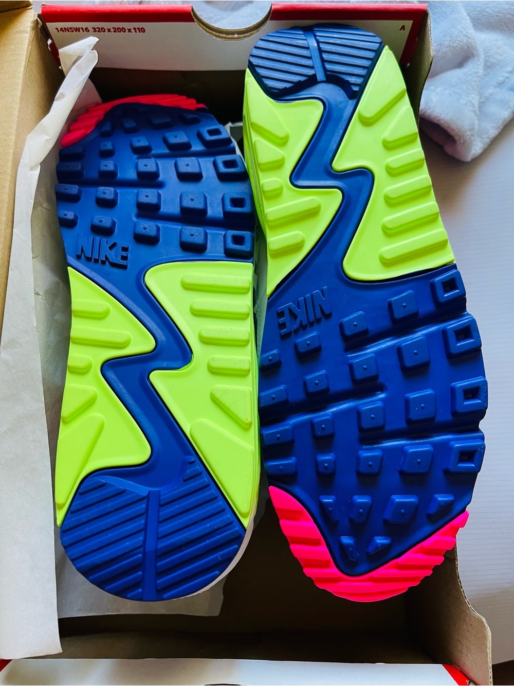 Nike Wmns Air Max 90 'White Indigo Burst Volt' - Picture 3 of 5